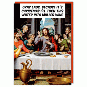 Поздравителна картичка - Вода в греяно вино